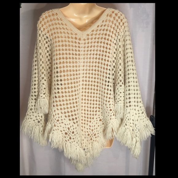 Gorgeous vintage crochet poncho in lemon 🍋 Great for those upcoming winter days - Picture 8 of 8